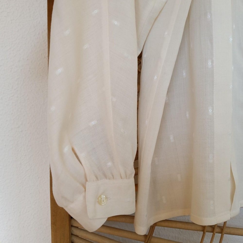 Vintage Geiger Of Austria Wool Blend Sheer Blouse - Picture 4 of 8